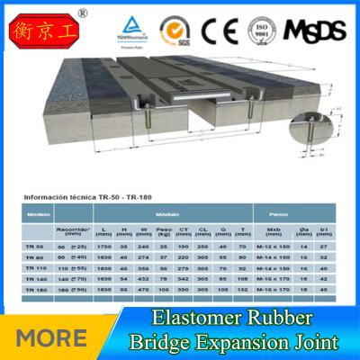 China Bridge Pavement Construction TR3280 JingTong Elastomeric Joint Bridge Rubber Expansion Joint for sale