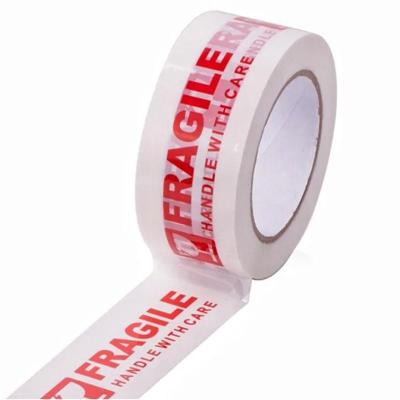 China Hongyue Waterproof White Color Bopp Printed Adhesive Sticker Custom Logo Packing Tape For Sealing Tape for sale