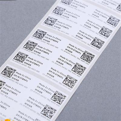 China Waterproof Scratch Resistant Serial Number Barcode Sticker Customized Barcode Printing Electronics Label for sale