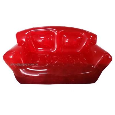 China Foldable Outdoor Party Furniture Portable Red Couch Inflatable Sofas for sale