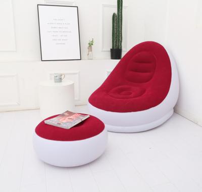 China Foldable Lounge Furniture Floating Inflatable Sofa Lounge With Stool for sale