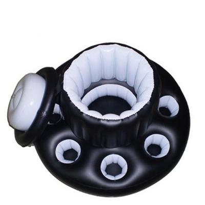 China Viable Black Portable Beach Inflatable Pool Tray Floating Ice Bucket Cooler for sale