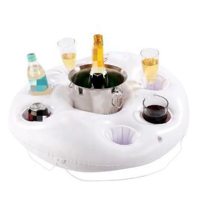 China Floating Inflatable Pool Drink Tray 6 Holes Box Coaster Stand Sustainably for sale