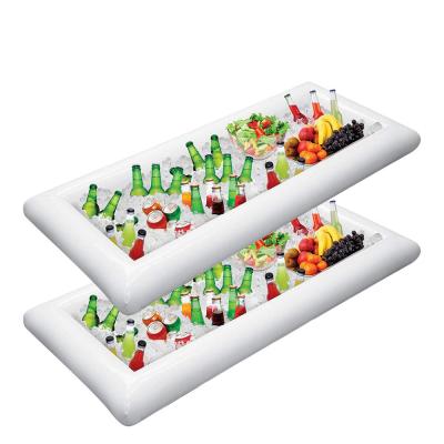 China Viable Outdoor Inflatable Ice Cooler Pool Food Drink Rack Buffet Bar Serving Tray for sale