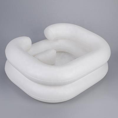 China Sustainable Inflatable Shampoo Basin With Shower Bag Hair Sink for sale