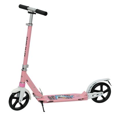 China Pink Foldable Scooter Adjustable Handlebars Lightweight Adult Size Scooter Big Wheels Kids Scooter Stunt Scooters for sale