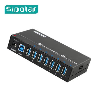 China Data Syncs and Sipolar 7 Metal USB 3.0 Industrial Ultra High Speed ​​Charging Port Hub a-173 for Smart Phones and Tablets for sale