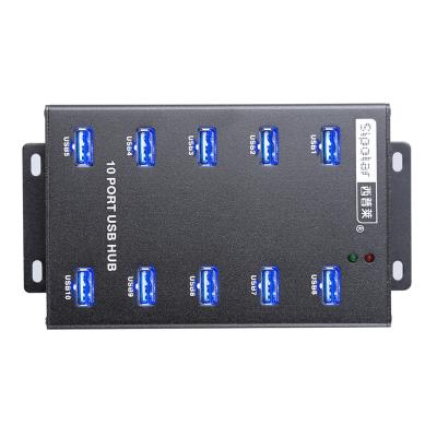 China High Speed ​​Sync Data Transmission 10 Port Metal Hub A-300 USB 2.0 Transfer Data USB Splitter Hub for sale