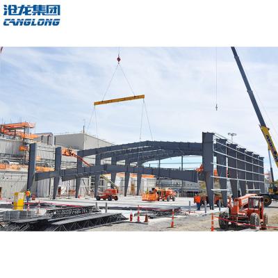 China Modern Design Light Steel Structure Shopping Mall Building Supermarket With Garage for sale