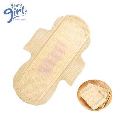 China Super Unique Natural Bamboo Unbleaching Free Sample Fiber Absorbent Sanitary Pad for sale