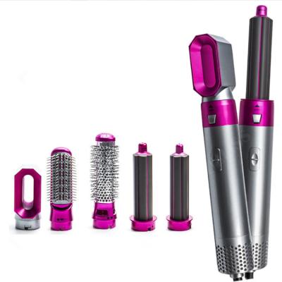 China New Trend Aluminum 5 in 1 Professional Hair Airbrush Hair Straightener Airbrush Air Styler Hair Straightener Styling Tools Air Wrap for sale