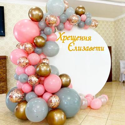 China Fashionable Wedding Decorations White Round Wedding Backdrop Circle Acrylic Display Stand for sale