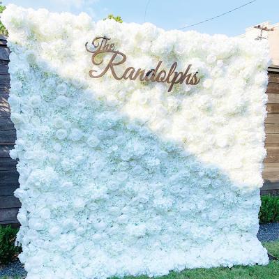 China Beautiful Colorful Macrame Artificial Flower Silk Rose Flower Decor Wedding Wall Backdrop for sale