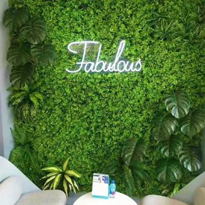 China Outdoor or Indoor Artificial Green Wall Fabric Backdrop Round Wedding Grass Wall for sale