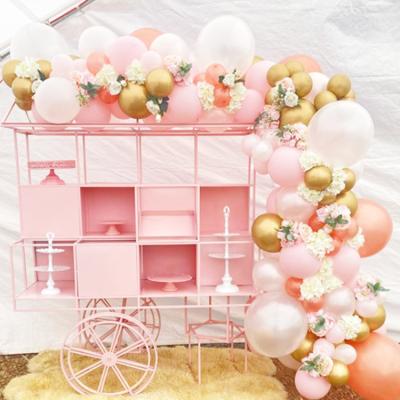 China Morden Vending Wheels Metal Candy Trolley Cart Display Wedding Decoration for sale