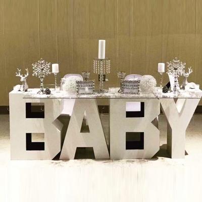 China Wedding Party Event Decoration Marquee Foam Baby Letter Table Base Wedding Decoration Custom Events for sale