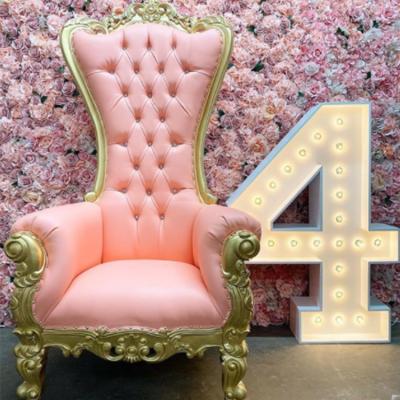 China Modern Cheap Gray King Queen Party Throne Chairs Luxury Wedding for sale