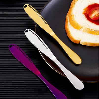 China Stored Multifunctional Stainless Steel Household Hotel Cheese and Butter Breakfast Spreader Knife Spatula Kitchen Tools Unsharp for sale