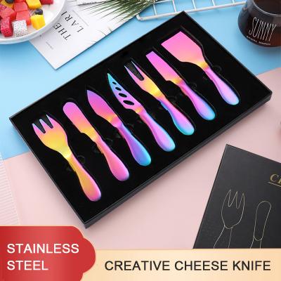 China Amazon Vacuum Cheese Knife Tool Fork Shovel Kitchen Cutlery Kitchen Instruments Viable Hot Selling PlatingStainless Steel Instruments Butter Knife Set for sale