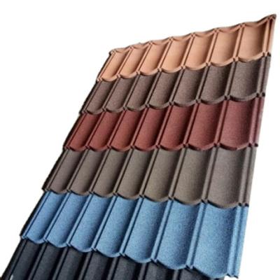 China 2022 Modern Popular Morden Design Ghana Stone Coated Steel Roofing Tiles Color Stone Coated Roof Tiles For New Building Material for sale