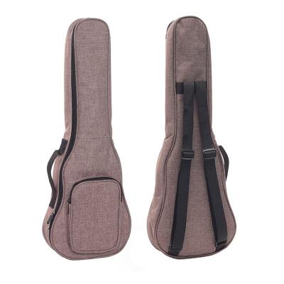 China Fashion/School/Travel/Others Fashion Ukulele Gig Bag Classic 10MM Plain Canvas Thick Durable Ukulele Case Bag With Large Storage for sale