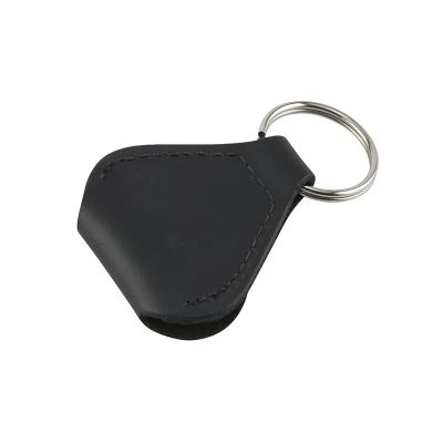 China Business/School/Travel/Others Fashion Guitar Pick Bag Key Chain Guitar Pick Leather Holder - Black for sale