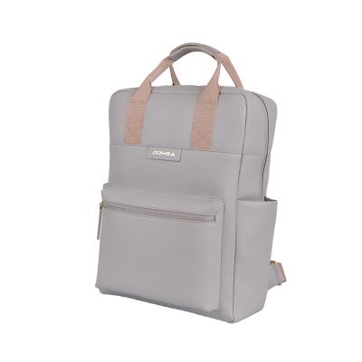 China DDHBA Gray Leather Laptop Backpack Women's New Arrival Waterproof Business Fashion for sale