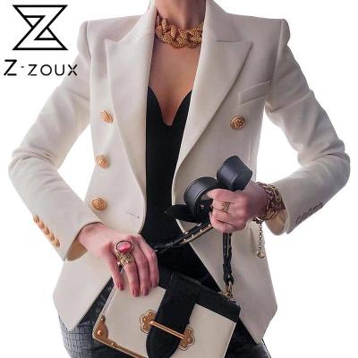 China Temperament Reversible Ladies Blazer Office Women White Blazer Coat Sheath Long Slim Short Women's Suit Jacket Fashion Blazer Jacket New for sale