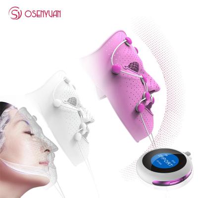 China 2021 New Skin Rejuvenation EMS Magnetic Vibration 3D Heat Nourish Breathable Face Lifting Skin Massager Firm Anti-Wrinkle for sale