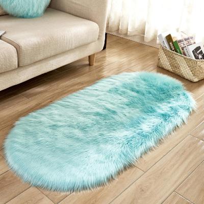 China Artificial Wool European Soft Modem Style Carpet Fit Living Room Shaggy Area Floor Mats Furry Sofa Couch for sale