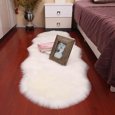 China Modem Style Artificial Wool Sofa Bed Rug Plush Carpets European Soft Faux Fur Wool Rug For Living Room for sale