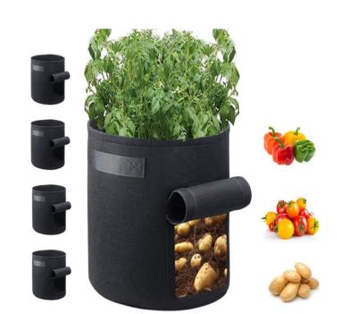 China Polyester Felt Potato Felt Grow Bag Eco-Friendly Potato Planter Felt Grow Bags 7 Gallon Potato Sack for sale