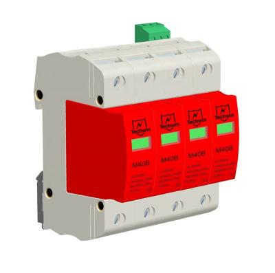 China Techwin TUV Certificated 40KA Lightning Surge Protector For Three Phase AC Power System M40B3+N/M40B4 for sale