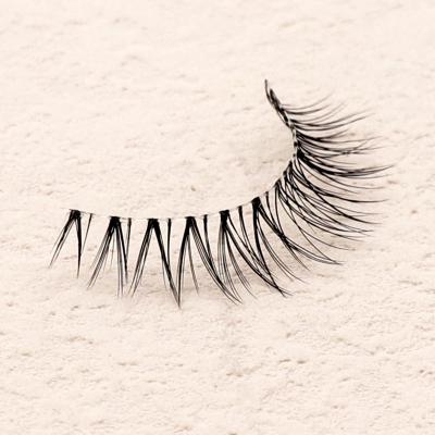 China Easy Use Wholesale Beauty Handmade Private Label Customized PBT Korean Simple Clear Strip Nature Invisible Packaging Lashes for sale