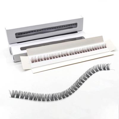 China Qingdao Natural Soft PBT Factory Wholesale Private Label Korean DIY False Eyelash Extension Segment Lashes for sale