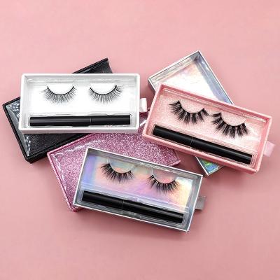 China Easy Use Wholesale Packaging Private Label Lashes Custom Case Silk Cruelty Free Set 25 Mm 3D Mink Eyelash With Magnetic Box Eyelashes for sale