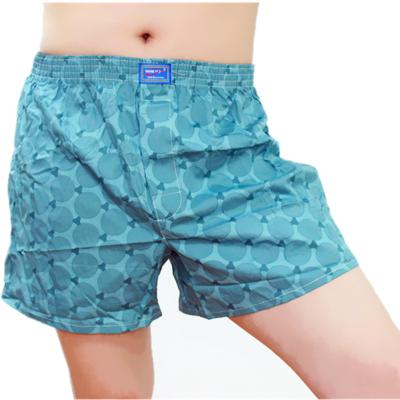 China Hot Selling Antibacterial 100% Pure Cotton Men's Boxers Men's Plaid Striped Loose Trunks Woven Homme Panties Boxer With Elastic Waistband Shorts for sale