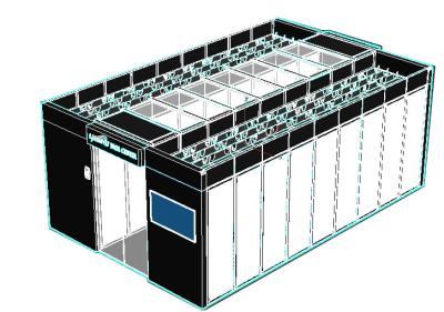 中国 IP20容器の機械部屋のために統合されるモジュラー データ センタ90KWの二重列 販売のため