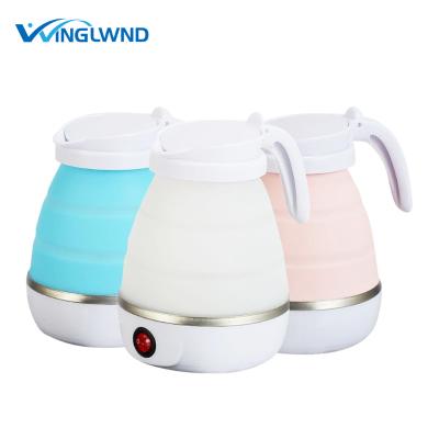 China Food Grade Silicone Travel Tea Kettle Outdoor Sports Viable Portable Foldable Electric Kettles for sale