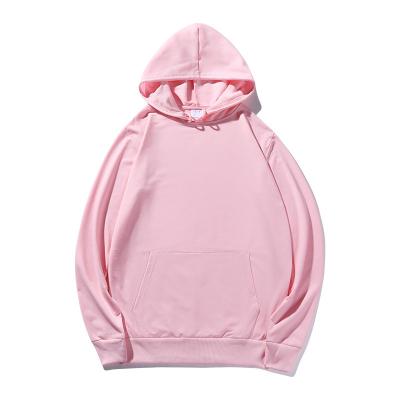 China 2021 wholesale new style Anti-wrinkle casual style cotton pullover pink simple white men's 100% spring hoodies for sale