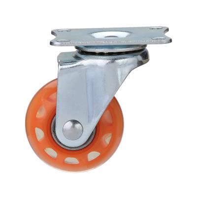 China Modern flat universal orange PU wheel for sale