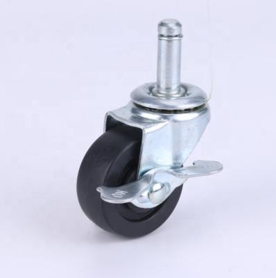 China Furniture 2 Inch Ring Stem Caster Handle With Side Brake for sale