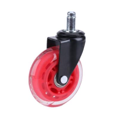 China Modern 3 Inch 75mm Swivel Stem Caster Wheels With PU Quiet Chair Wheels (5 Pack) From Caster Wheel Manufacturers for sale