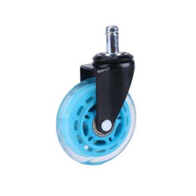 China Modern Universal Light Duty PU Material Caster And Wheel, 75mm Chair Caster 5 Caster Wheel For Office Chair for sale