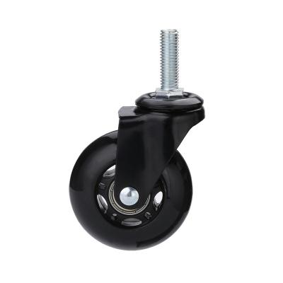 China Universal 2.5 Inch PU Wheel Modern Bolt Black for sale