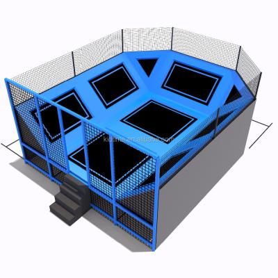 China ALLOY STEEL Rectangular Wall Gymnastic Trampoline Outdoor Trampoline Park For Sale for sale