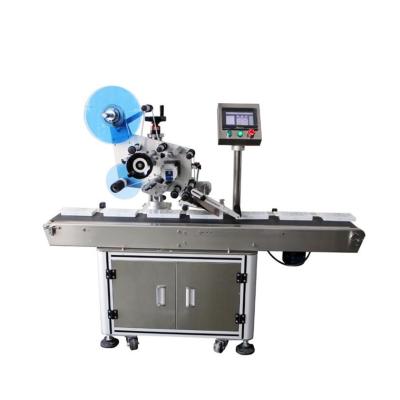 China Food Bottle Labeling Machine Self Adhesive Flat Label Double Side Automatic Flat Labeling Machine for sale