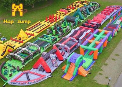 China Amusement Park Adult Inflatable Playground PVC Tarpanlin Obstacle Course Jumper for sale