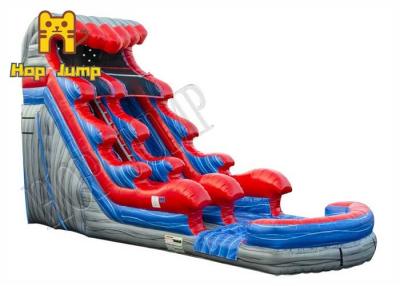 China Kind-Inflatables-Wasser-Park-Spiel-aufblasbare trockene Dia-Wasserrutsche mit Pool zu verkaufen