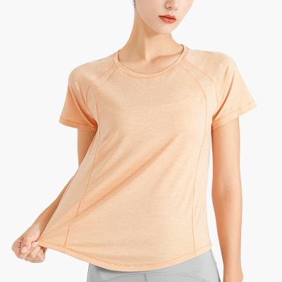 China Summer QUICK DRY Modern Popular Loose Mesh T-shirt Leisure Sports Lady Style Breathable Tops for sale